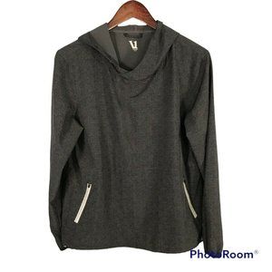 Vuori Women's  Westerley Hoodie S Small Pullover Gray Black Lightweight